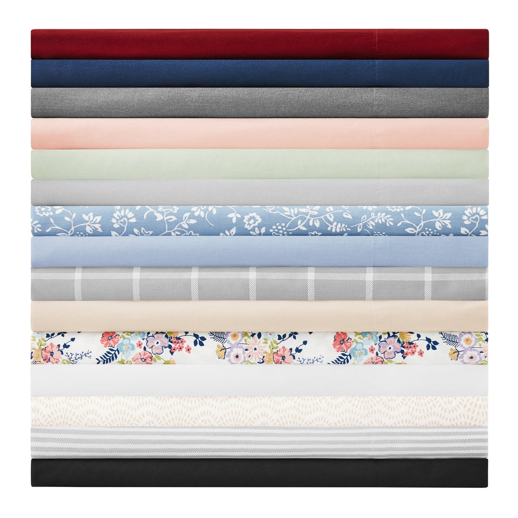 Mainstays Easy Care 300 Thread Count Solid Soothing-Gray CVC Cotton Blend Fitted Sheet, King (Adult) - Image 5