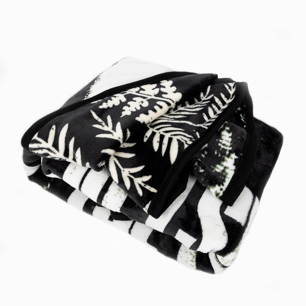 The Last of Us, Black and White Polyester Throw Blanket, 50" X 60" - Image 2