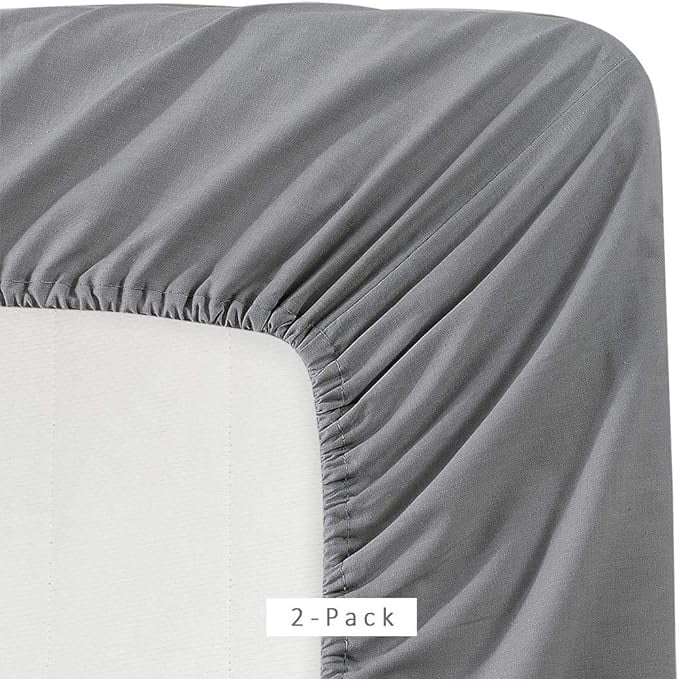 Microfiber 2 Twin Fitted Bottom Bed Sheets (2-Pack) 1800 Ultra Soft and Comfy - 39" x 75" Great for Kids Room, Guest ... - Image 2