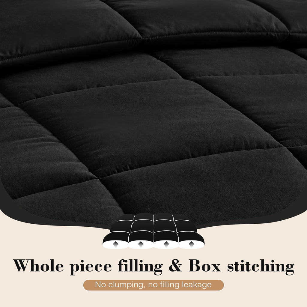 Queen Size Comforter Sets, 3 Piece Soft Quilted Bedding Sets, All-Season Down Alternative Comforter with 2 Pillow Sha... - Image 6