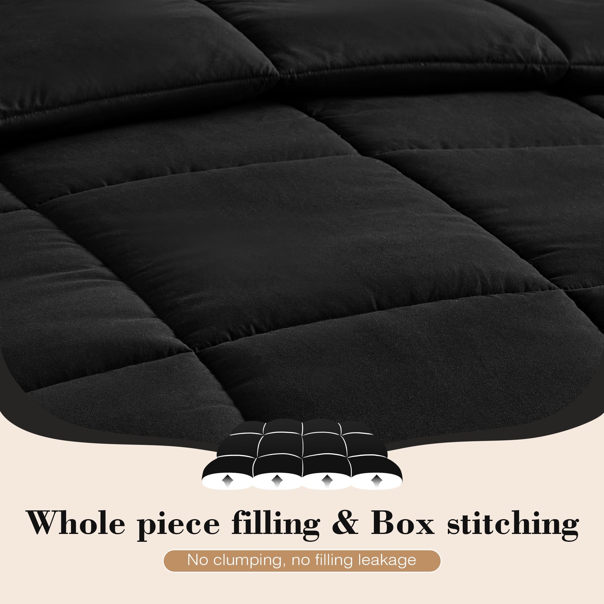 Queen Size Comforter Sets, 3 Piece Soft Quilted Bedding Sets, All-Season Down Alternative Comforter with 2 Pillow Sha... - Image 6