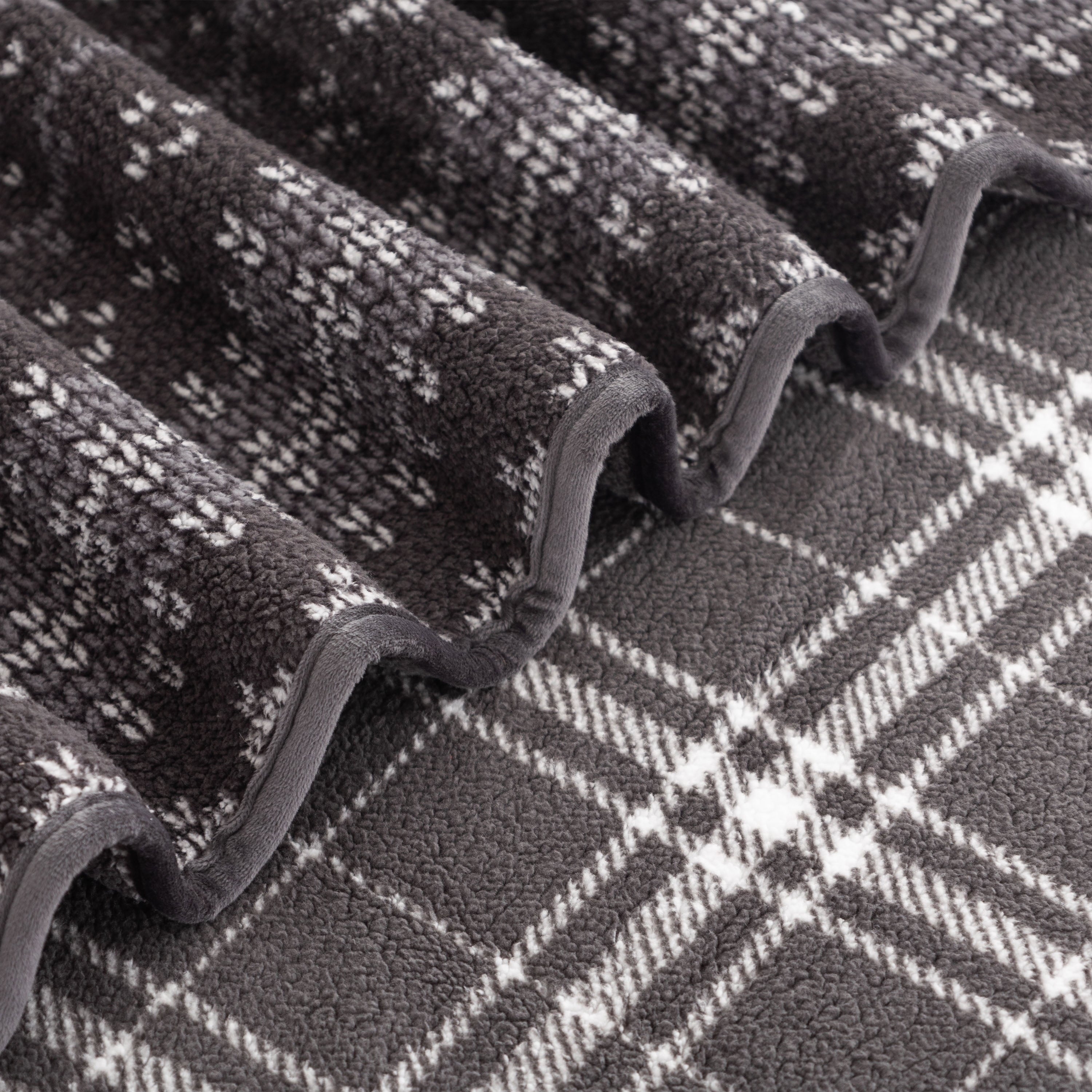Berkshire Life Reversible Printed Hampshire Soft Throw Blanket, Glacier Fair Isle - Image 4