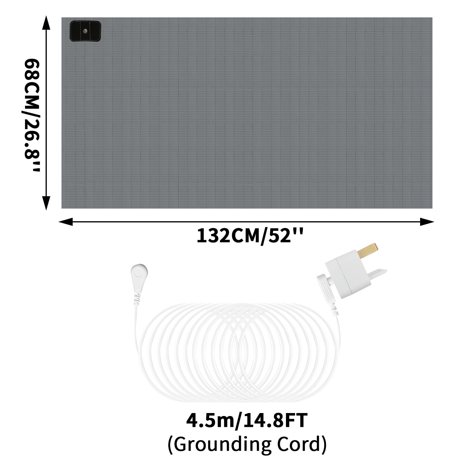 Grounding Sheets for All Mattress Sizes, Grounding Mat for Bed 10% Silver Fiber+90% Organic Cotton Grounding Sheets Sleeping Earth Grounded - Image 3