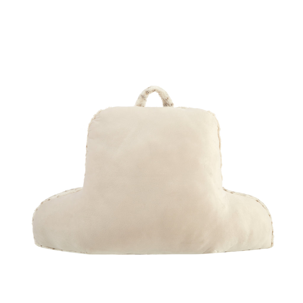 Mainstays Faux Fur Backrest Pillow for Adults, 23"x 30" Snow Leopard - Image 4