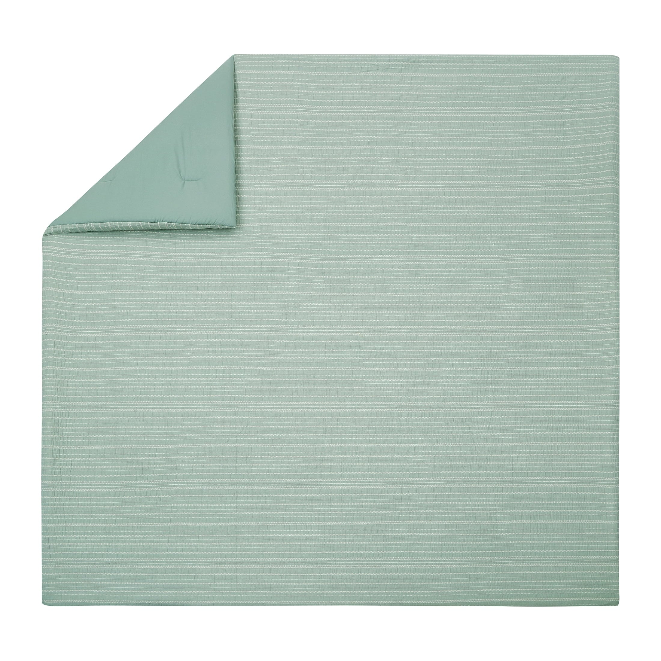 Crafted Woven 3-Piece Comforter Set, Green River, Full Queen, All Ages - Image 3