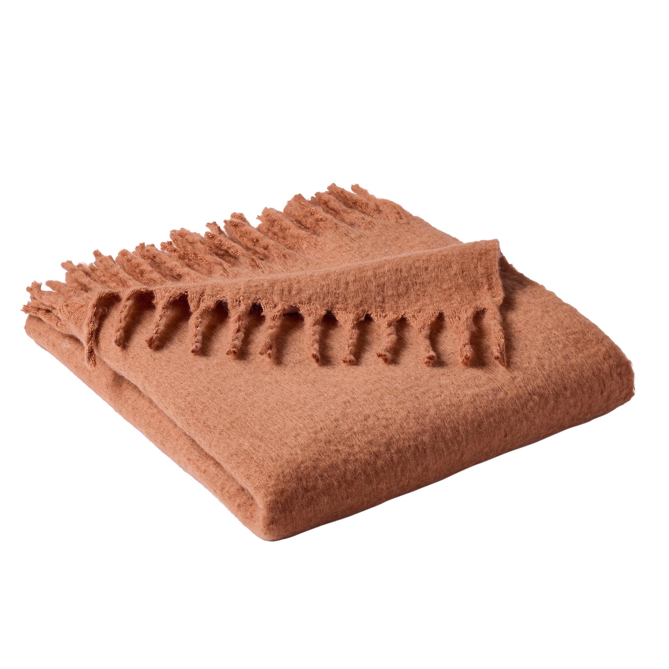 Faux Mohair Cozy Couch Throw Blanket Terracotta Clay, 50x72" - Image 4