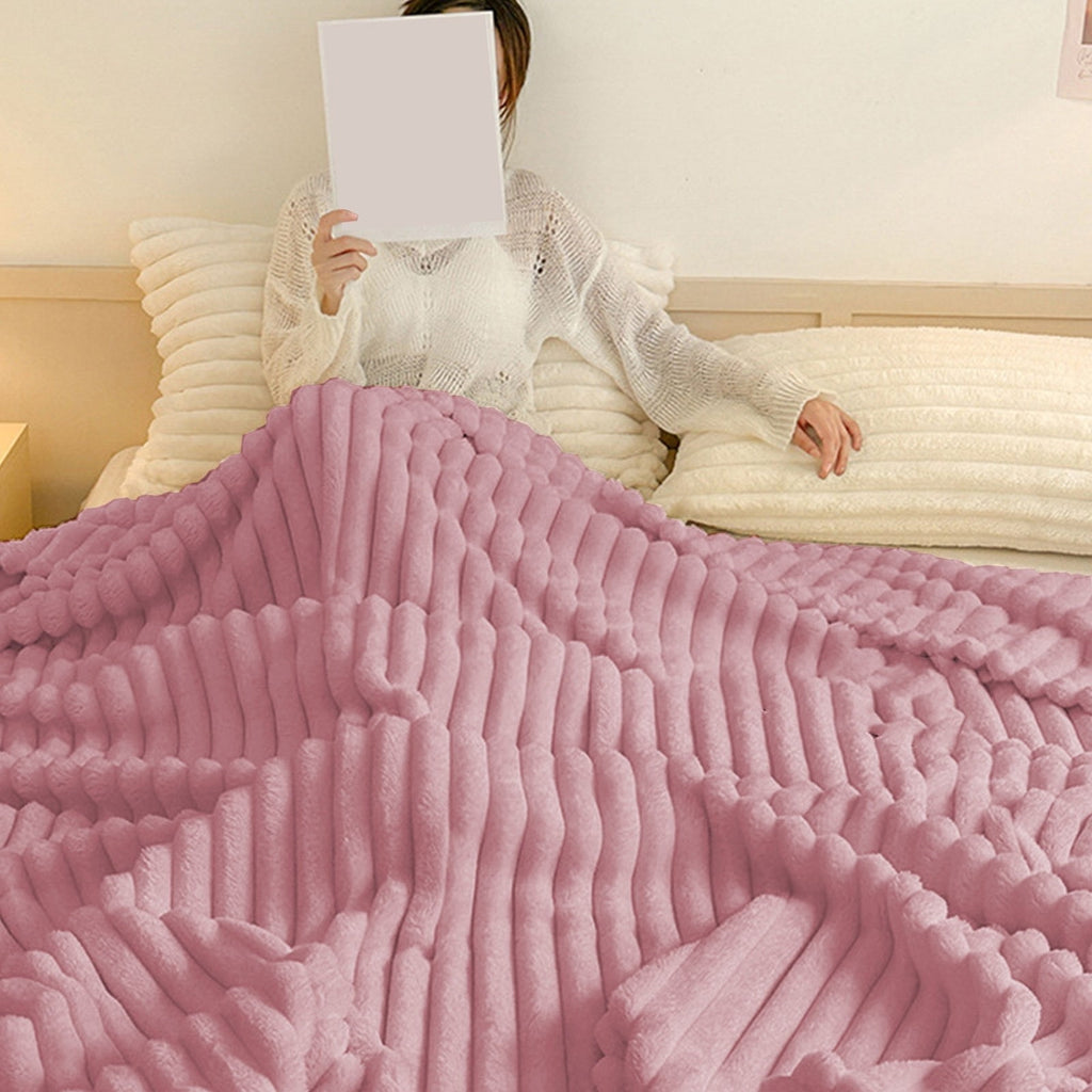 Faux Fur Throw Blanket for Couch, Soft and Thick Double Layer Throw Blanket, Lightweight Plush Fuzzy Luxury Winter Bl... - Image 5