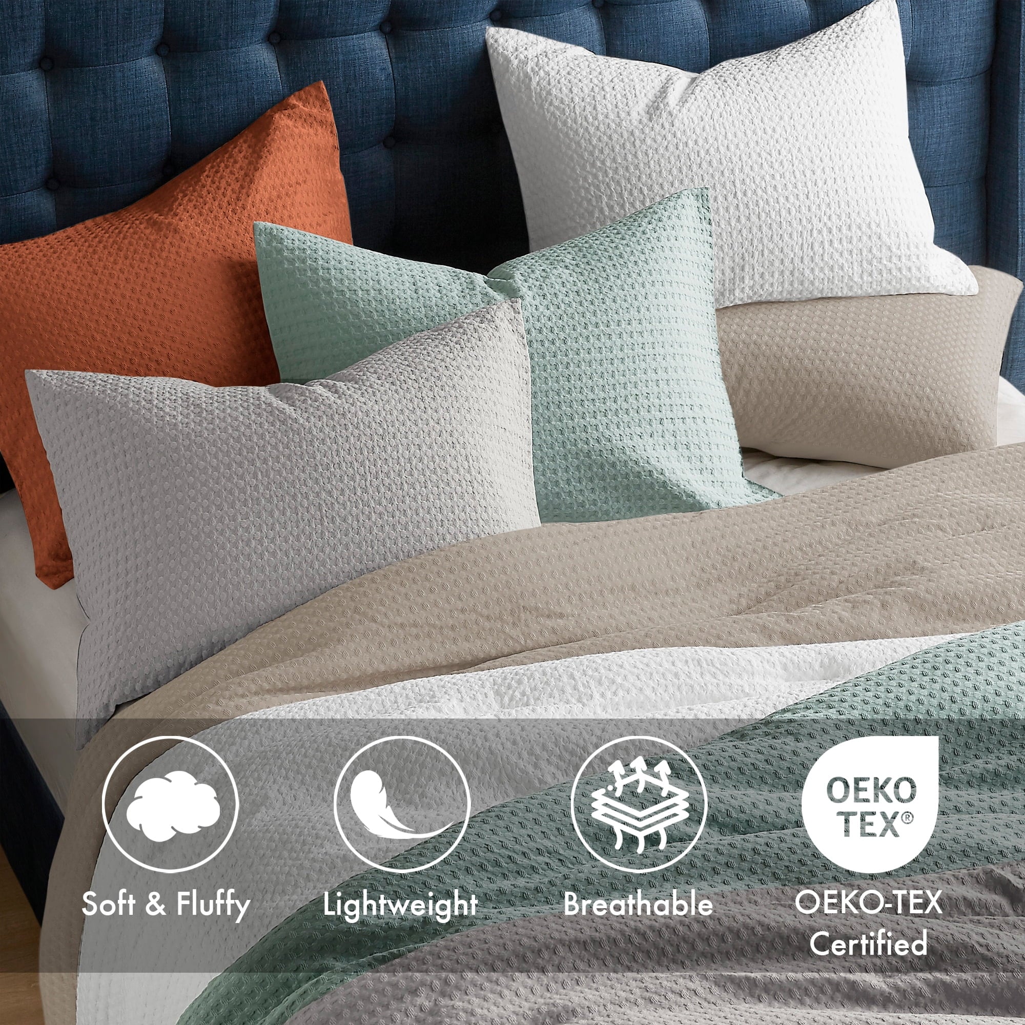 Comforter Sets Twin/Twin-XL, 2 Piece Soft Bedding Sets, Off-White Comforter Bed Set with Pillow Shams - Image 5