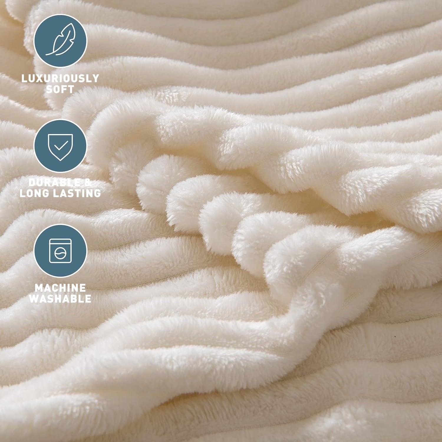 Throw Size Blanket, Extra Soft Lightweight Bed Blanket with Strip , Plush Fuzzy Cozy Throws for Couch, Bed, Sofa Cozy... - Image 6