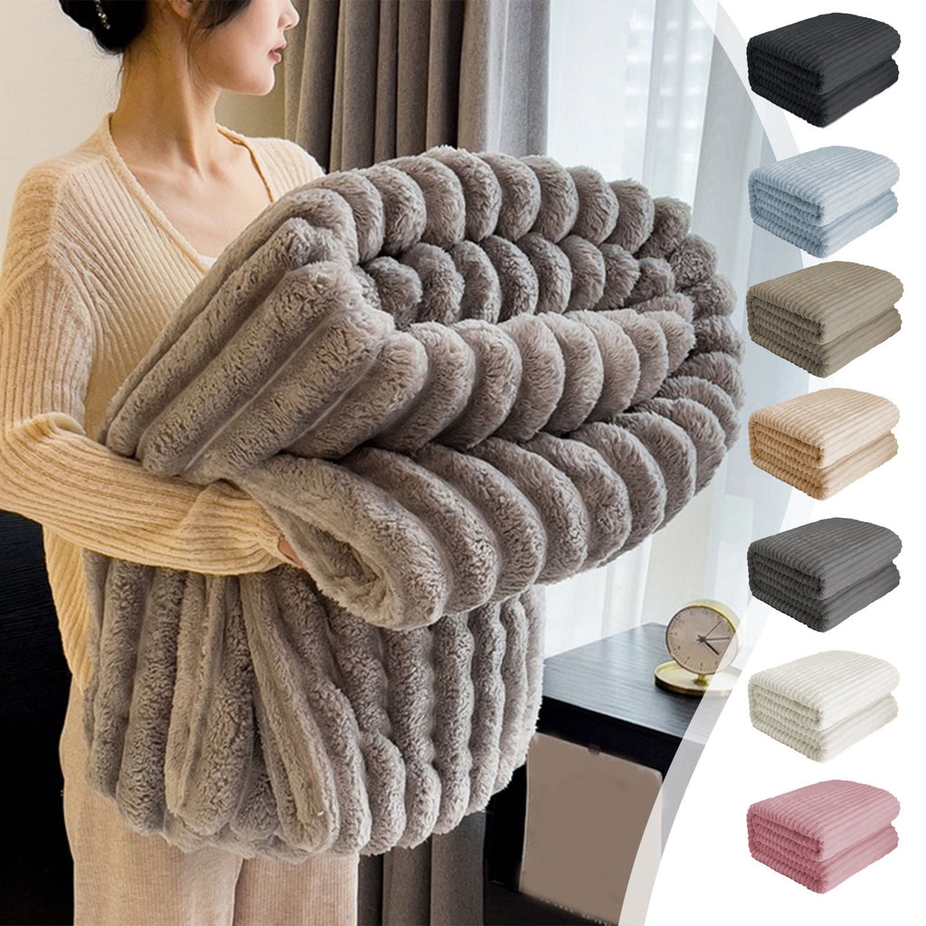 Boovnll Bunny Blanket, Super Soft & Warm Faux Rabbit Fur Throw Blanket, Lightweight Microfiber Machine Washable for Bedroom, Living Room, Ch - Image 4