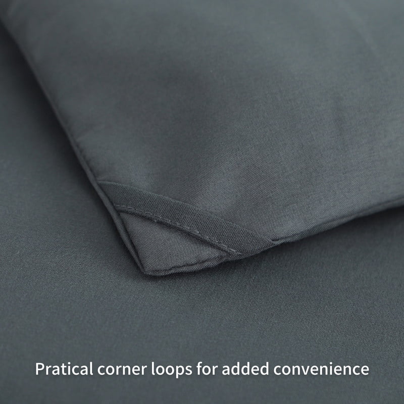 7 Pieces Comforter Set with Sheets - Bed in a Bag with Comforter and All Season Sheets, Pillowcases,Dark Gray,Queen - Image 6