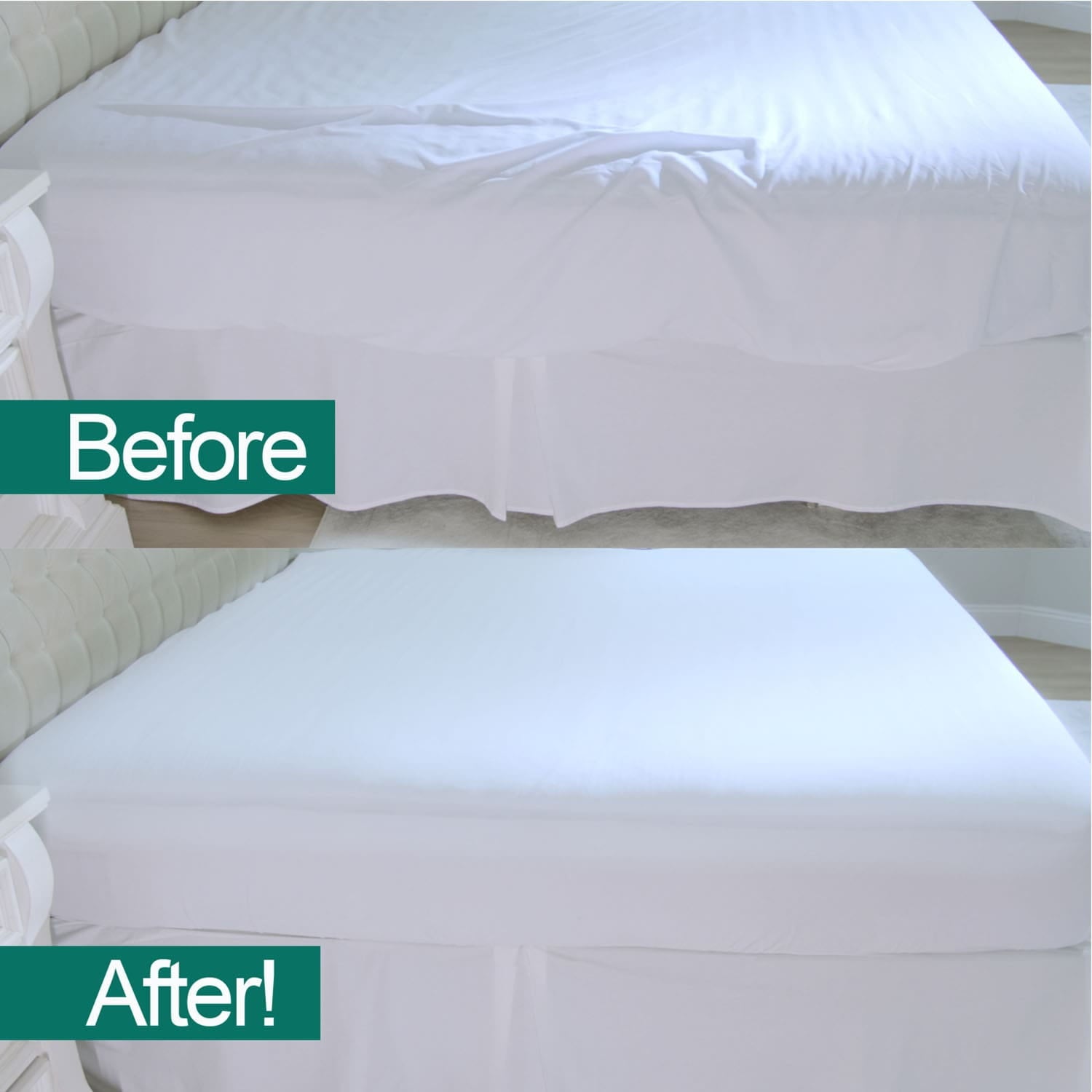 Fitted Bed Sheet With Built-In Compression Cord Locks On Mattresses & Won’t Slip - Image 6