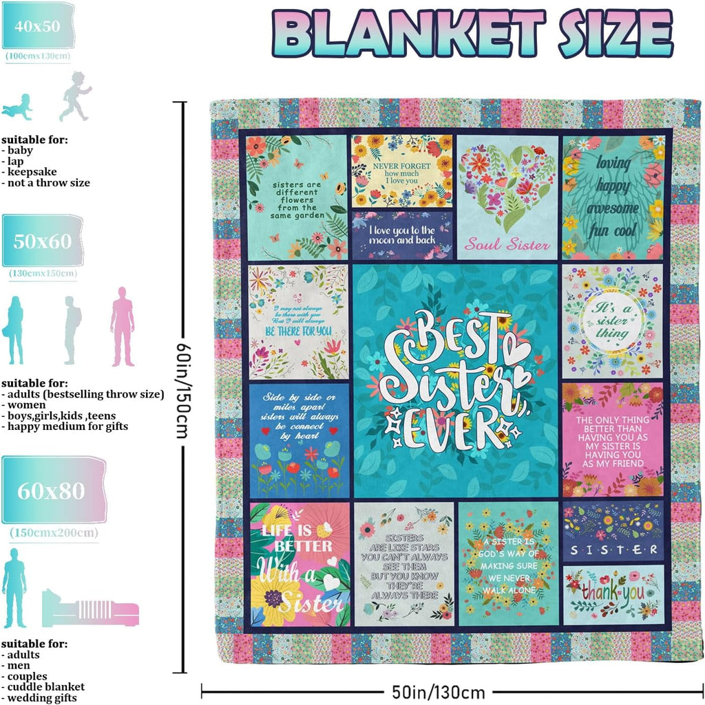 Sister Gifts Blanket for Birthday, Mother's Day, Christmas - Big Sister Gift Ideas - Image 4