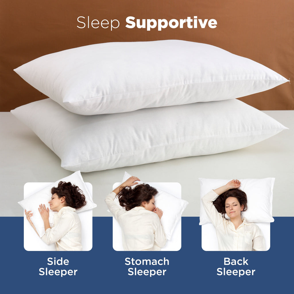 2-Pack Down Alternative White Bed Pillows, Standard - Image 3