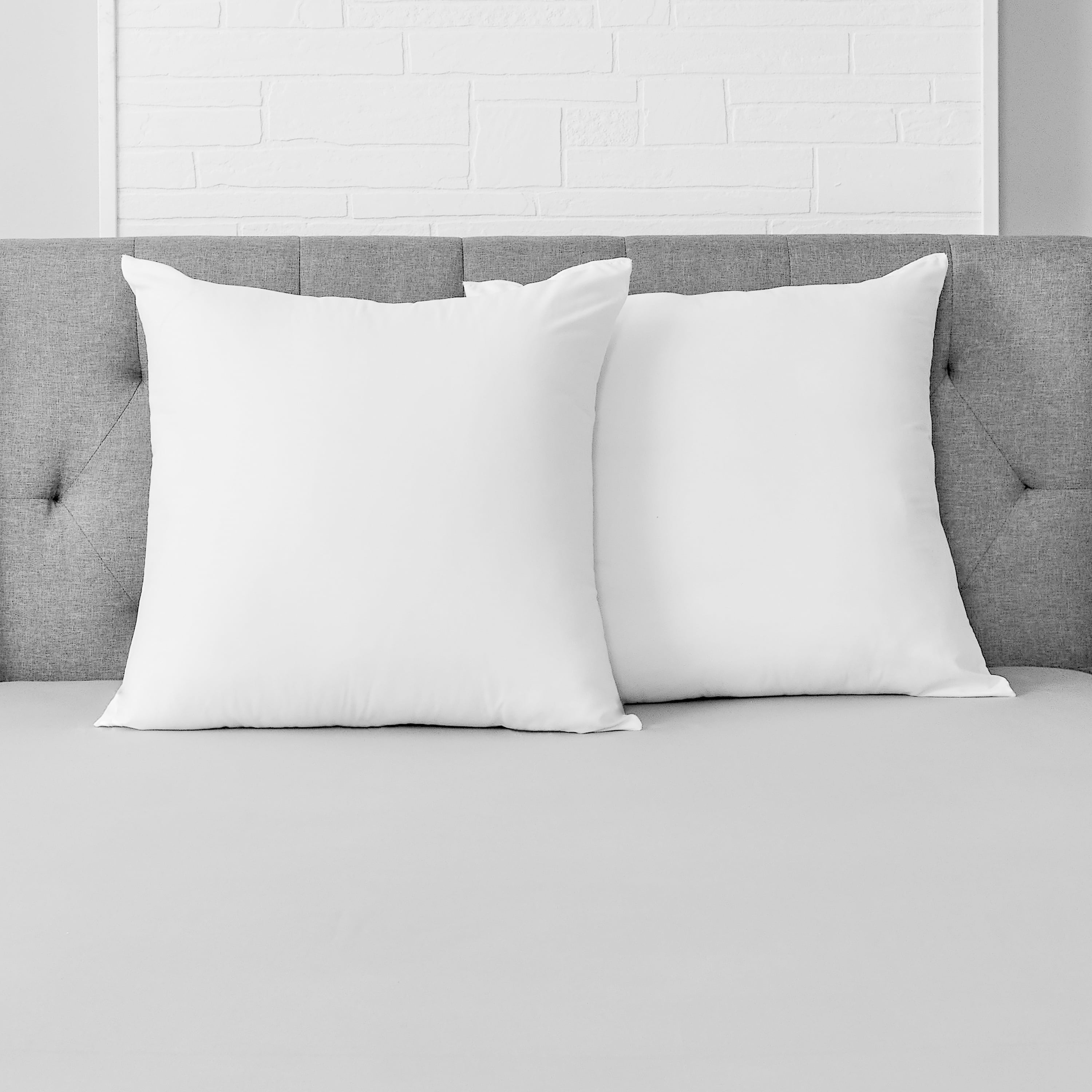 Cotton Euro Throw Pillow, 26" x 26", White- Allergy Defense Fabric - Image 4