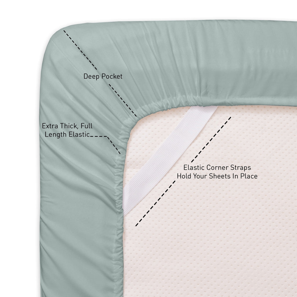 1800 Series Classic 4-Piece 1800 Thread Count 100 GSM Bed Sheet, Queen - Image 3