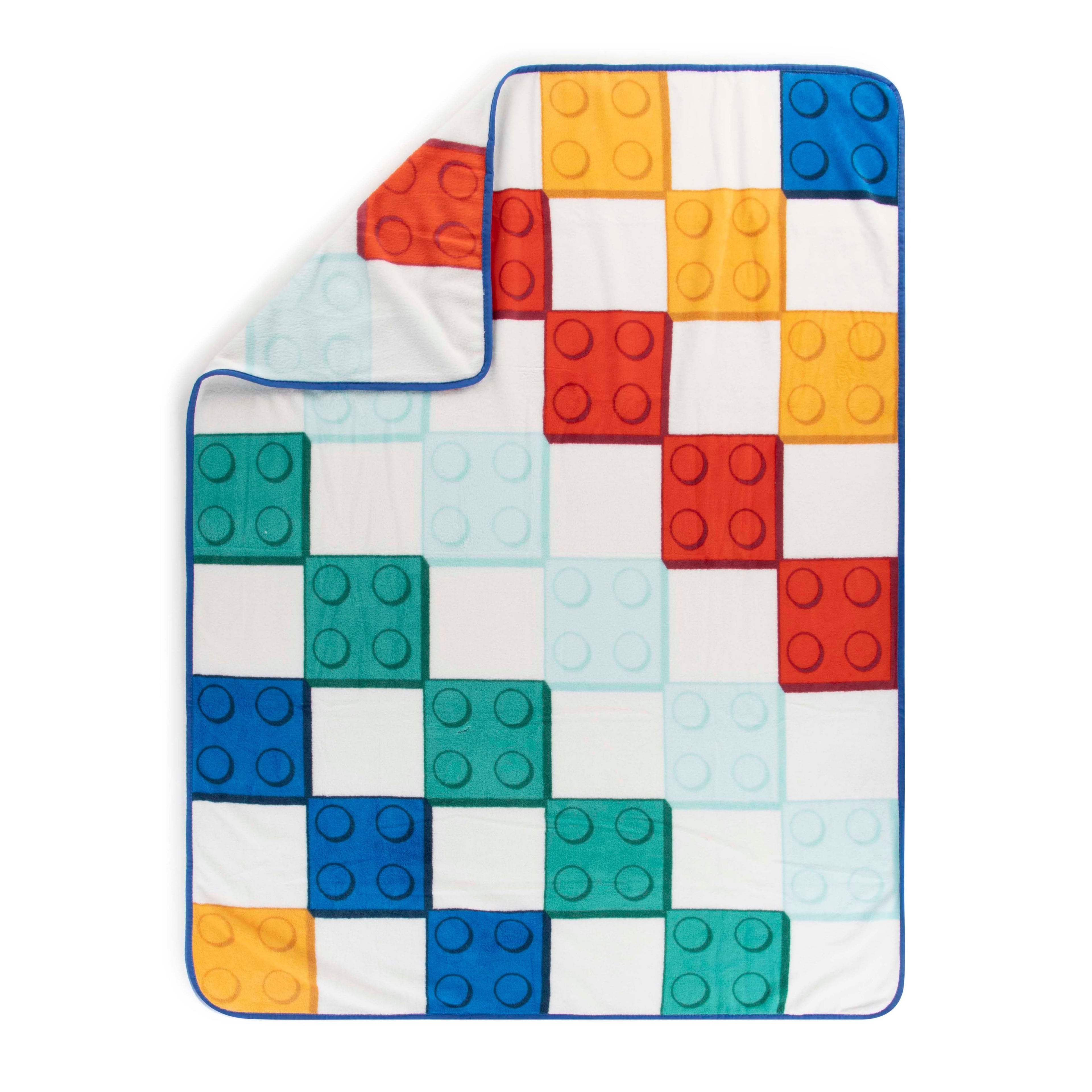 LEGO Kids Multicolor Coral Fleece Throw Blanket for Ages 3+, 46" x 60" - Image 3