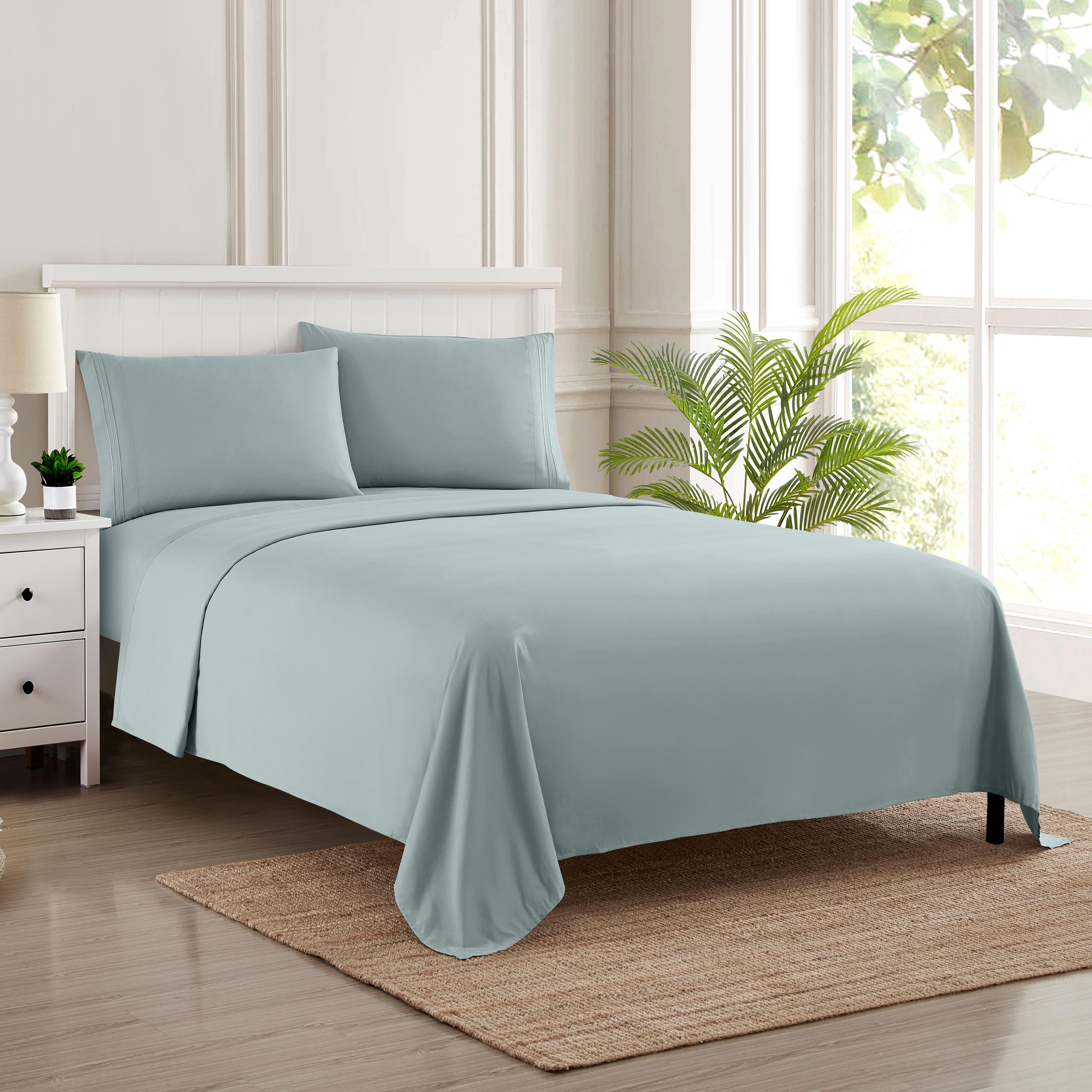 1800 Series Classic 4-Piece 1800 Thread Count 100 GSM Bed Sheet, Queen - Image 2