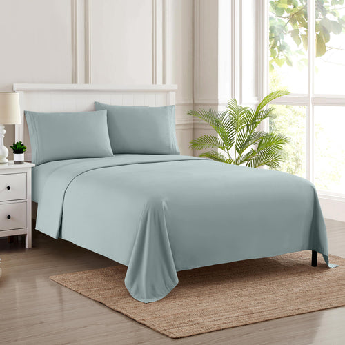 1800 Series Classic 4-Piece 1800 Thread Count 100 GSM Bed Sheet, Queen - Image 2