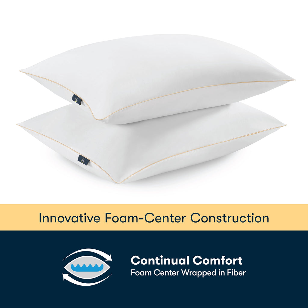 Sertapedic Bounce Back Standard/Queen Bed Pillow, Hypoallergenic Fill - Image 4