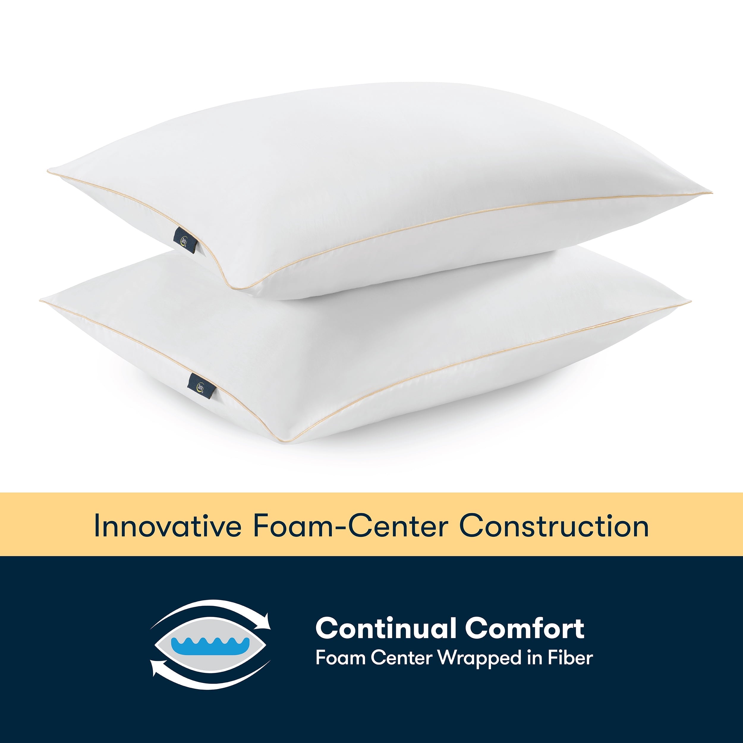 Sertapedic Bounce Back Standard/Queen Bed Pillow, Hypoallergenic Fill - Image 4