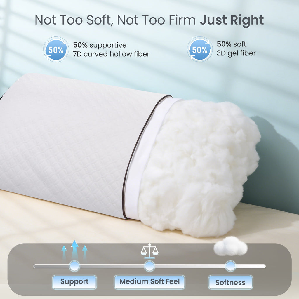 Bed Pillows Hotel Collection Luxury Down Alternative Pillow for Beds 2 Pack, Medium Support for Side & Back Sleepers ... - Image 5