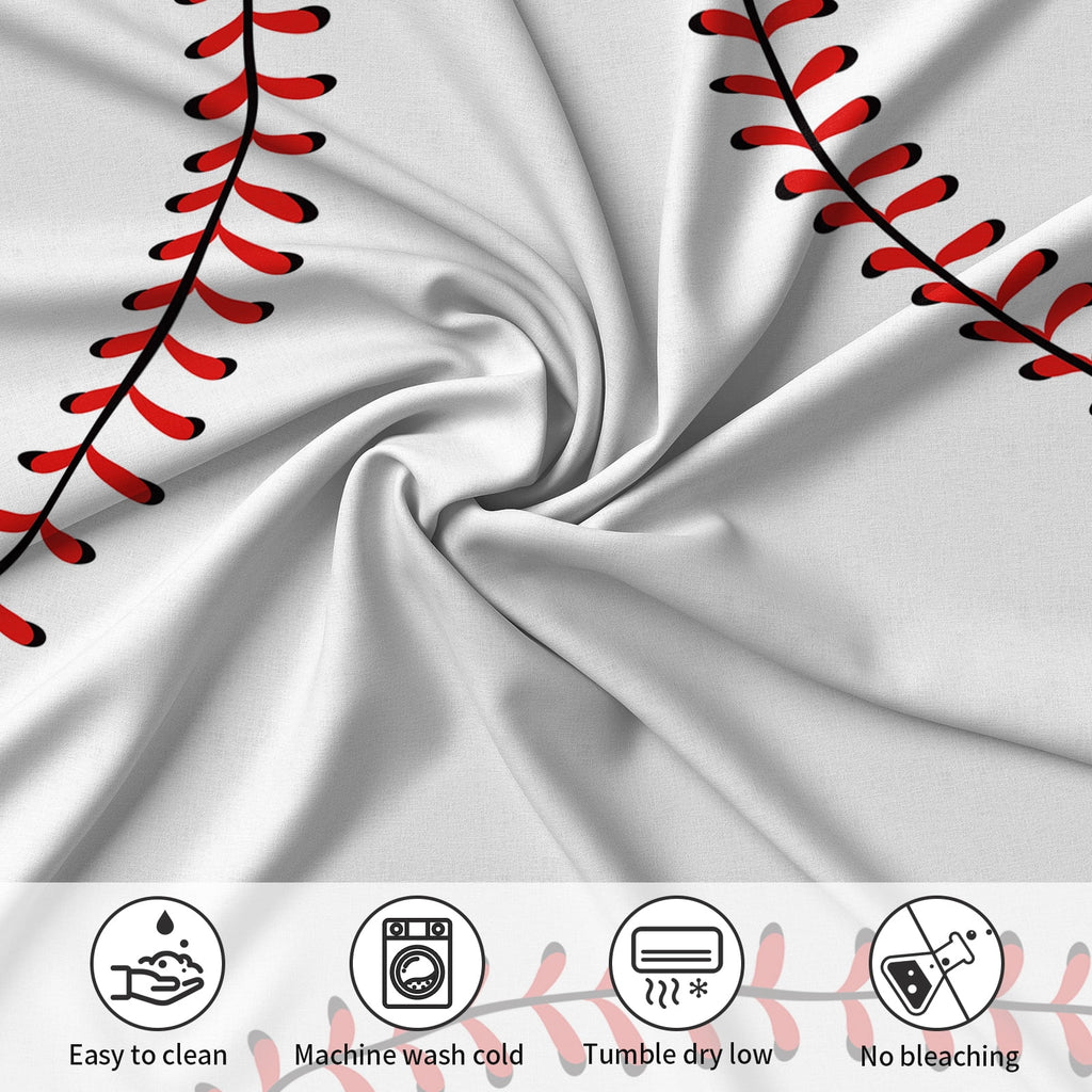 WASFDN Baseball Sheet Set Sports Theme Bedding Set for Kids 3D Baseball Pattern Bed Sheets Baseball Games Bed Sheet Set Room Decor,Full Size - Image 5