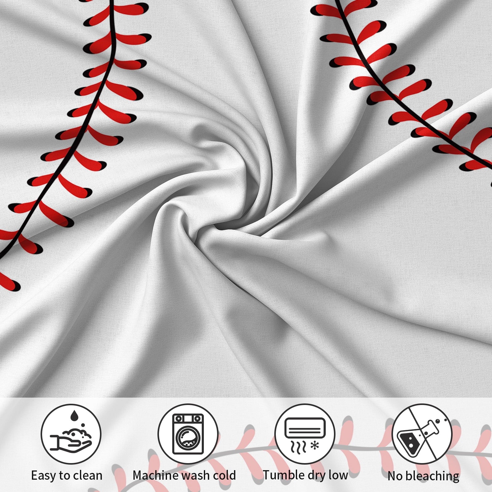 WASFDN Baseball Sheet Set Sports Theme Bedding Set for Kids 3D Baseball Pattern Bed Sheets Baseball Games Bed Sheet Set Room Decor,Full Size - Image 5