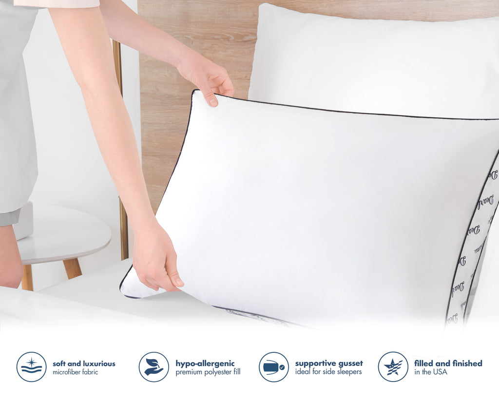 Cozy Gusseted Bed Pillow Standard, White - Image 4