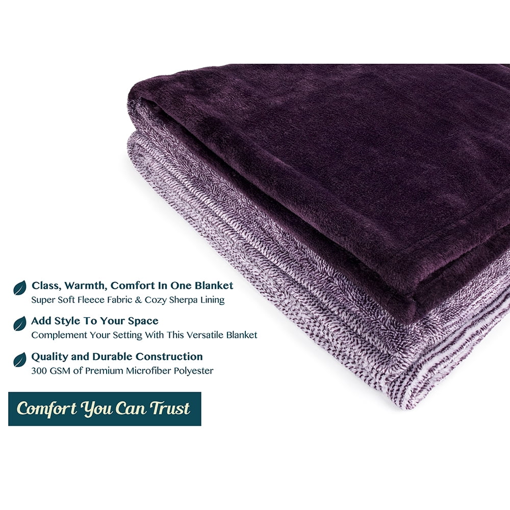 PAVILIA Flannel Fleece Ombre Throw Blanket for Couch | Super Soft Cozy Microfiber Couch Blanket | Gradient Decorative Accent Throw | All Sea - Image 5