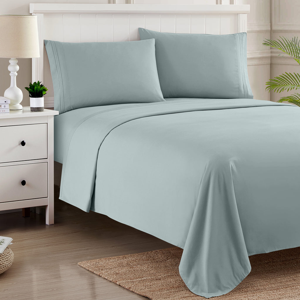 1800 Series Classic 4-Piece 1800 Thread Count 100 GSM Bed Sheet, Queen - Image 5