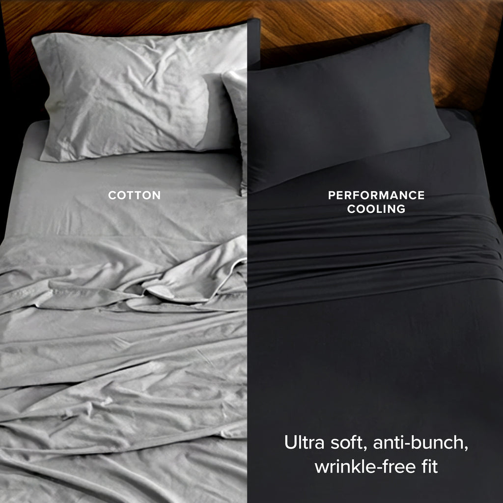 Cooling Performance Jersey Knit Stretch Sheet Set, Moisture-Wicking & Breathable, 4-Way Stretch Bed Sheets, Envelope ... - Image 4