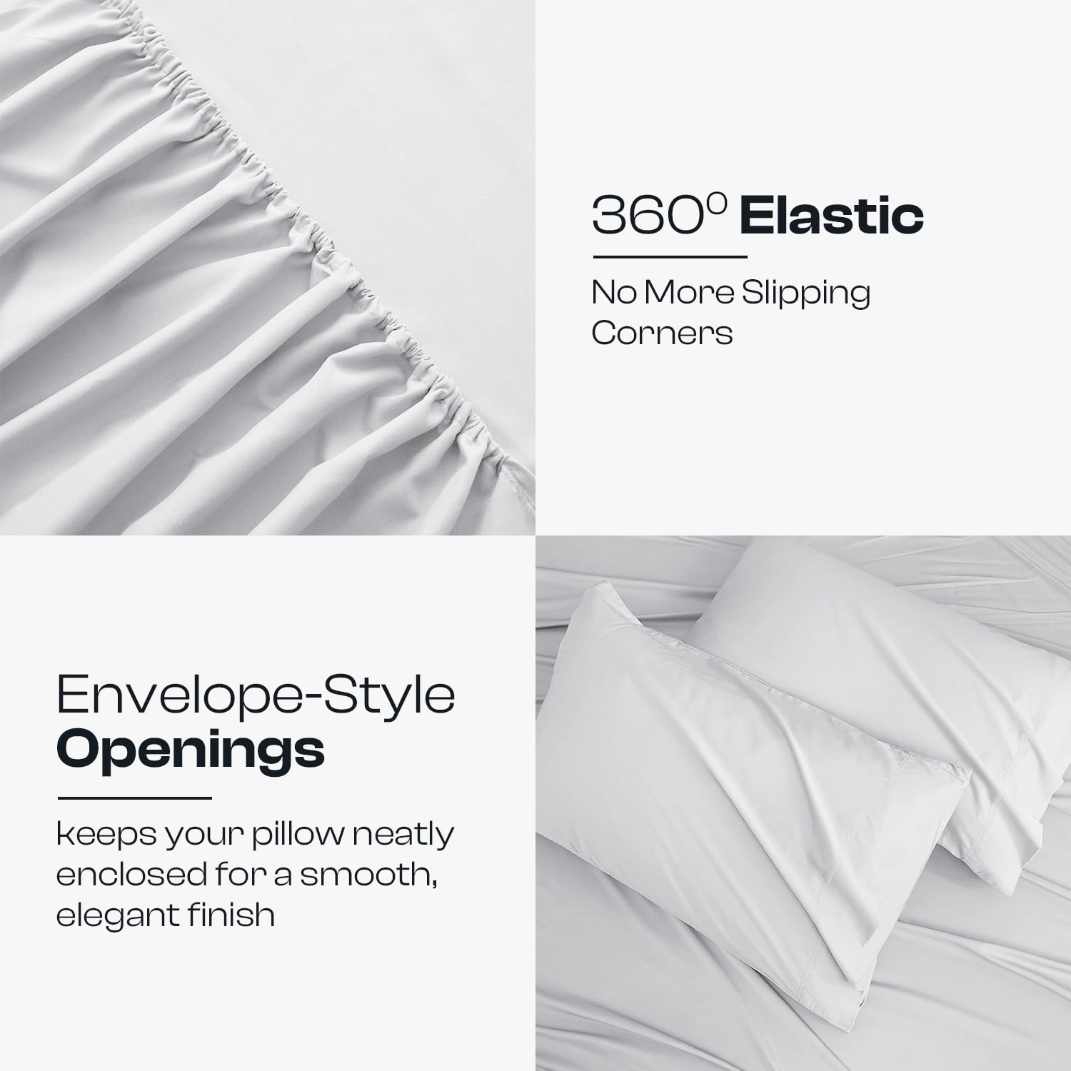 IR 3 Piece 1800 Series Deep Pocket Soft Microfiber Solid Bed Sheet Set for Kids, White Twin Size - Image 6