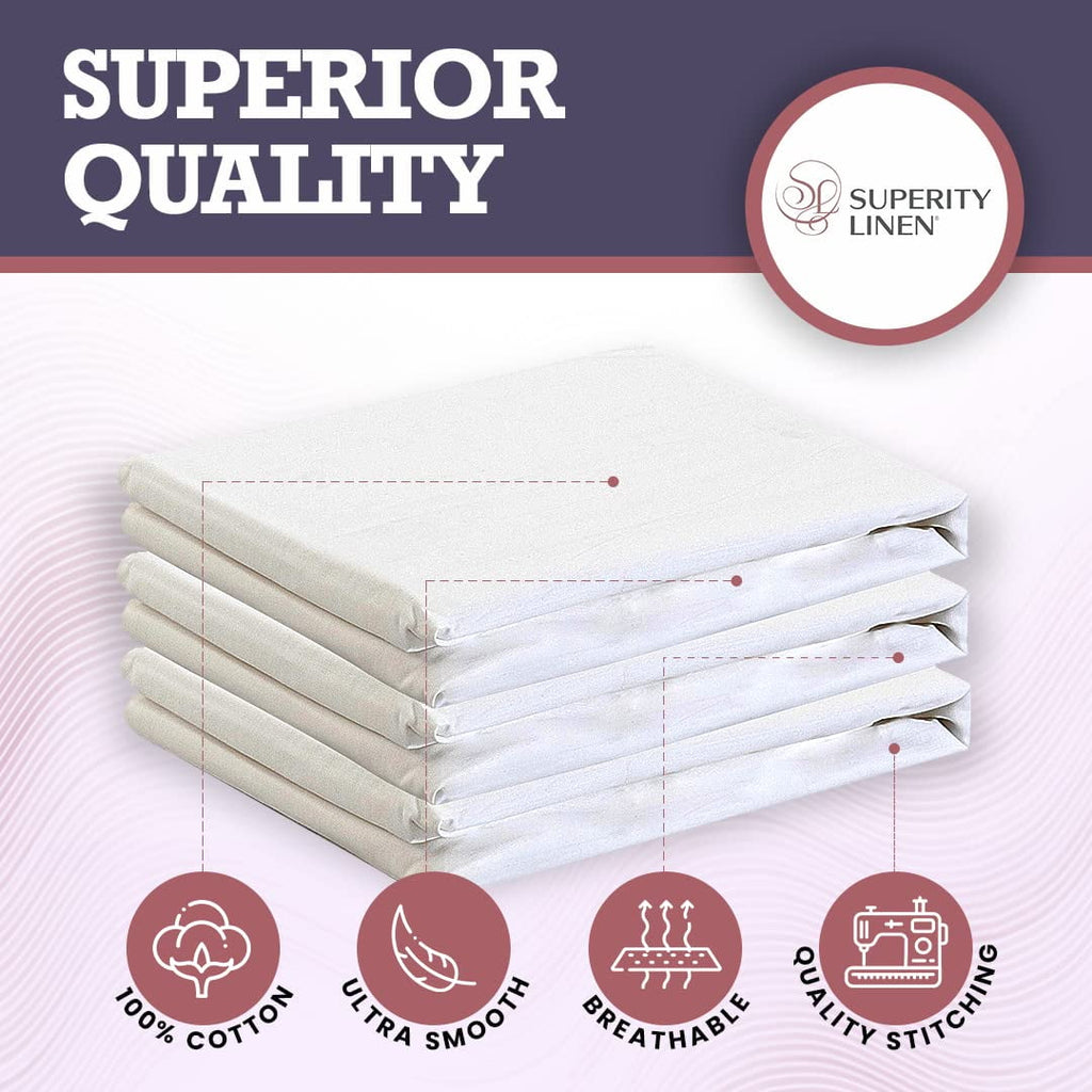 Superity Linen Oversized King Size Flat Sheet for Bed - 100% Cotton - Durable and Comfortable with 200 Thread Count - Soft, Breatheable, and - Image 5
