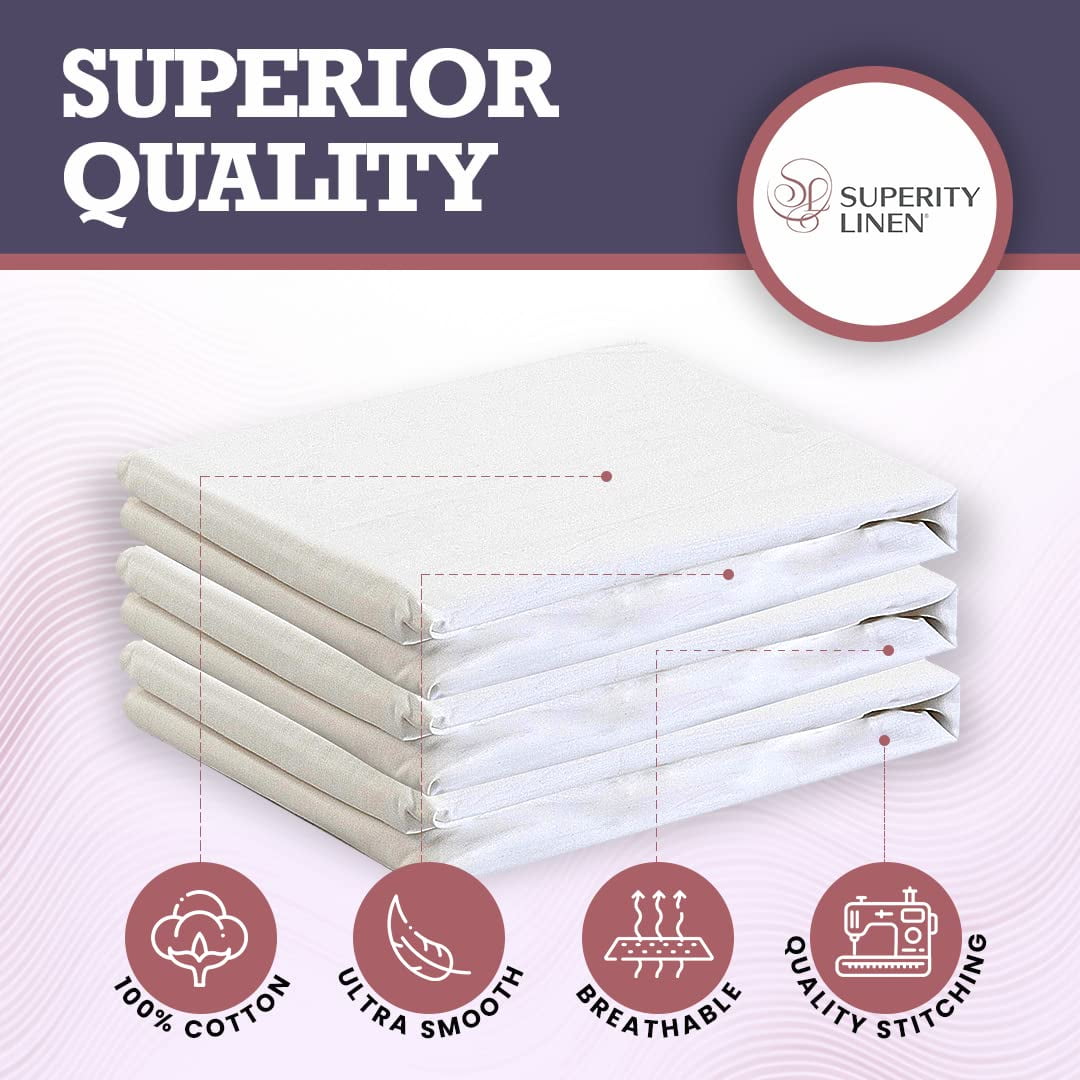 Superity Linen Oversized King Size Flat Sheet for Bed - 100% Cotton - Durable and Comfortable with 200 Thread Count - Soft, Breatheable, and - Image 5