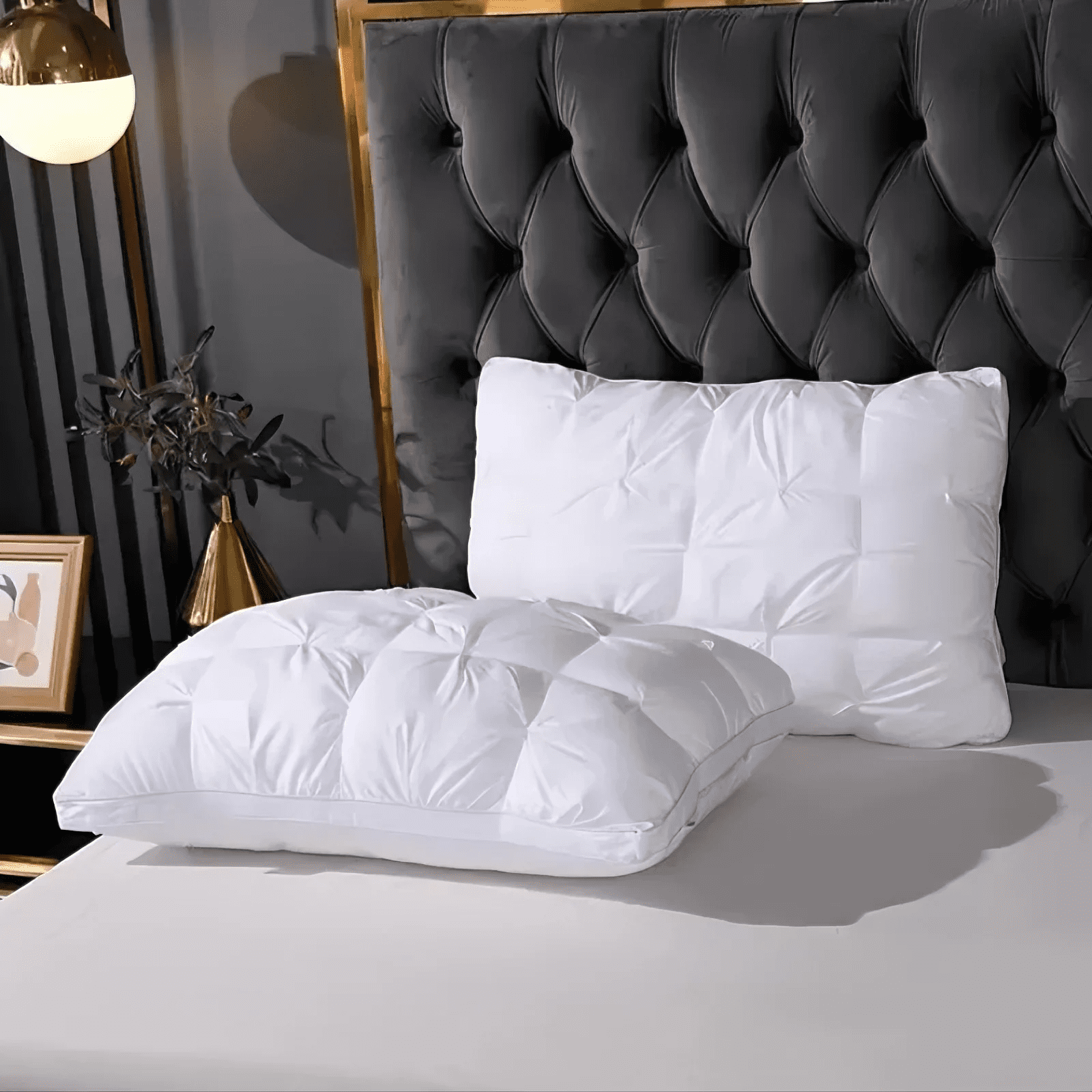 Queen Size Bed Pillows Set of 2, Hotel Quality, Down Alternative Gusseted Bed Pillows for Side, Back, or Stomach Slee... - Image 6