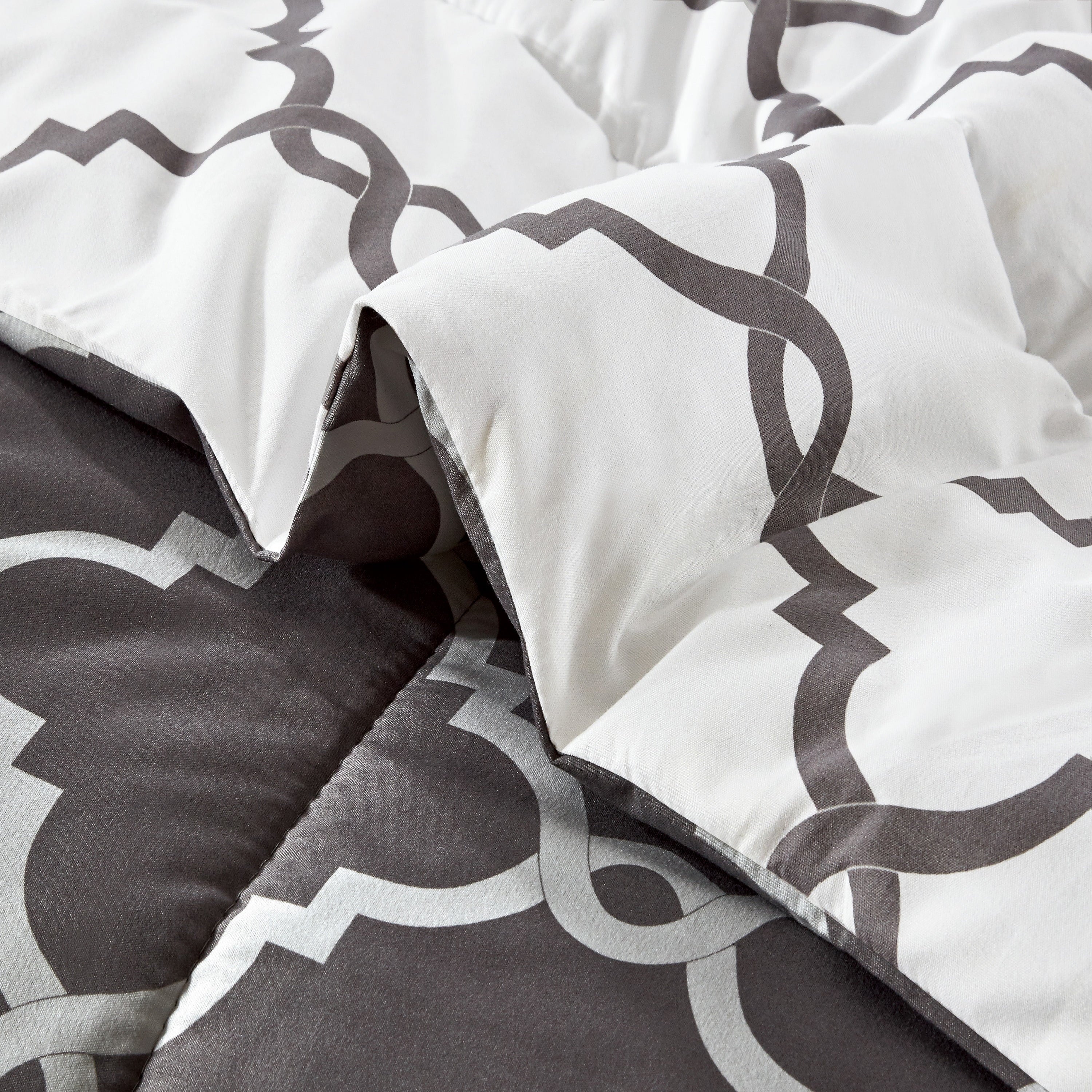 Lux Decor Collection 4 Piece Geometric Twin Comforter Set - Polyester Filling Reversible Washable Comforter Set - Image 5
