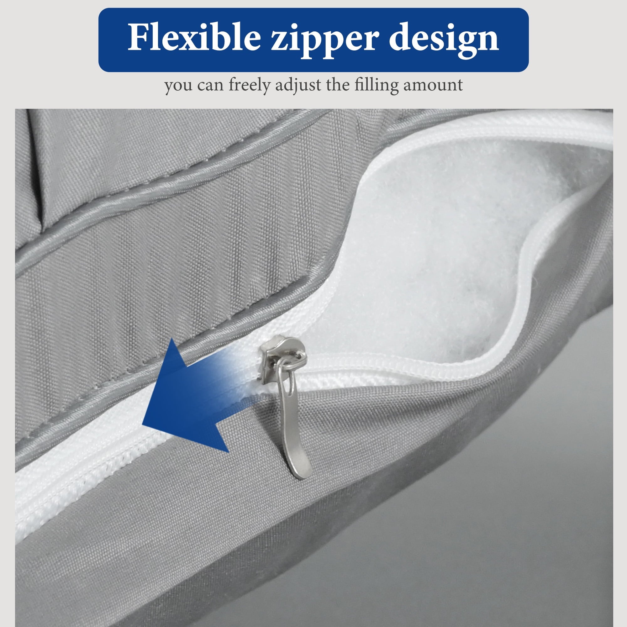 2-Pack Luxurious Hotel-Quality ,Resistant to Flattening, All-Season,Gray - Image 2