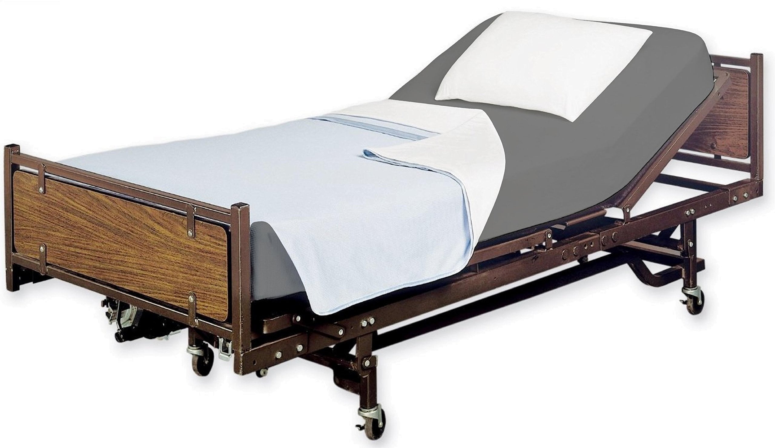 2 Pack Fitted Hospital Bed Sheets with Elastic All Around for a Double Brushed Ultra Soft Breathable 100% Microfiber ... - Image 4