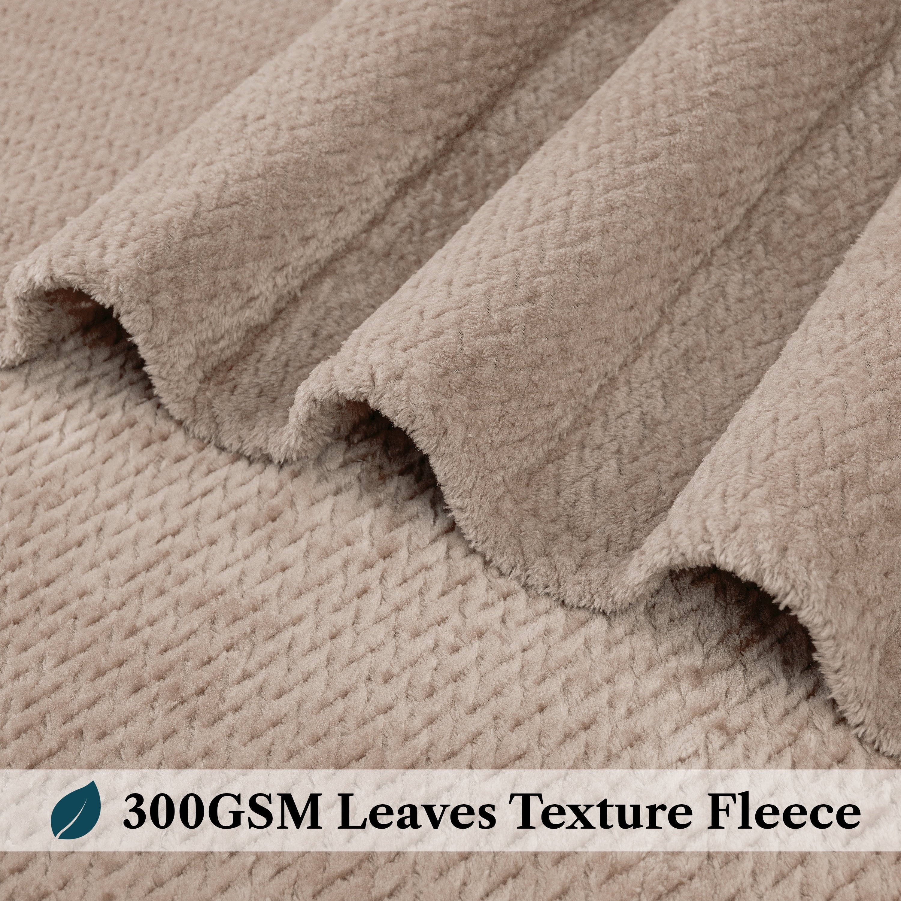 PAVILIA Soft Fleece Taupe Tan Throw Blanket for Couch, Lightweight Plush Warm Blankets for Bed, Fuzzy Cozy Flannel Blanket Throw for Sofa, T - Image 4