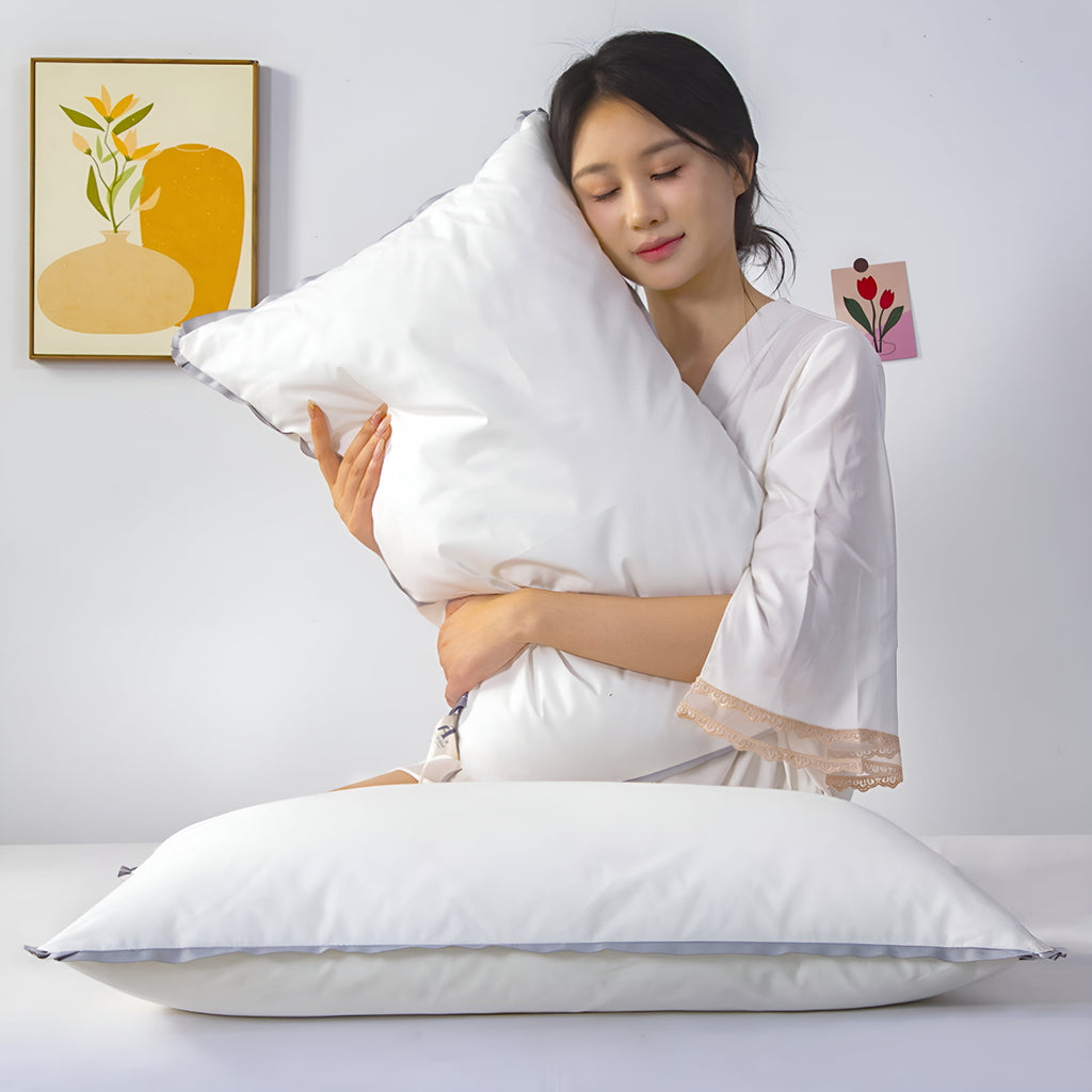 Flat Pillows for Sleeping Thin,Ultra Thin Pillow,Adjustable Shredded Memory Foam Pillows for Side,Back,Stomach Sleepe... - Image 6