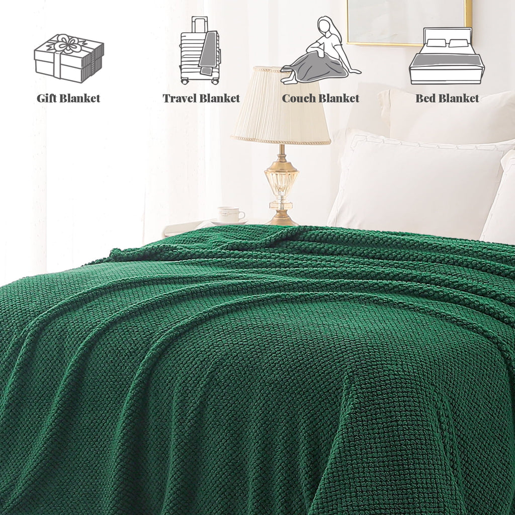 Fuzzy Fleece 50"x70" Throw Blanket for Couch, Fluffy Warm Soft Jacquard Blankets for Fall Winter, Lightweight and Coz... - Image 5