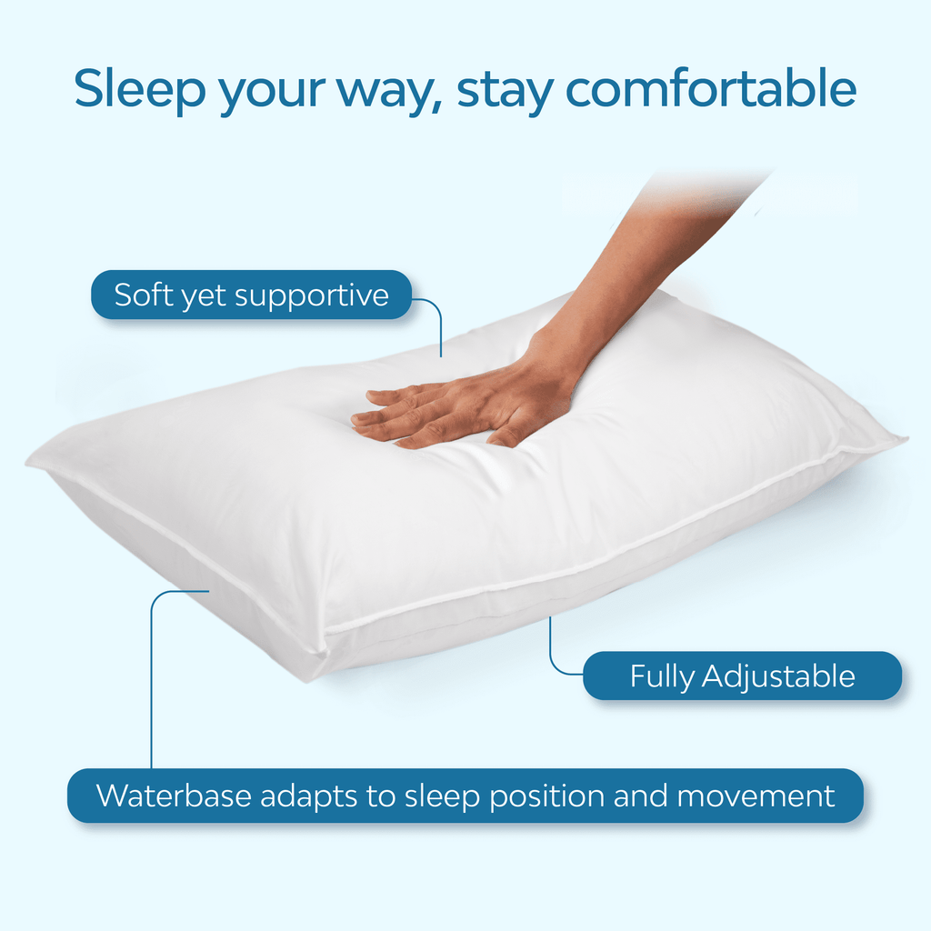 Fiber Water Pillow: Adjustable Pillow for Neck Pain Relief, Pillow for Side, Back, and Stomach Sleepers, The Original... - Image 3