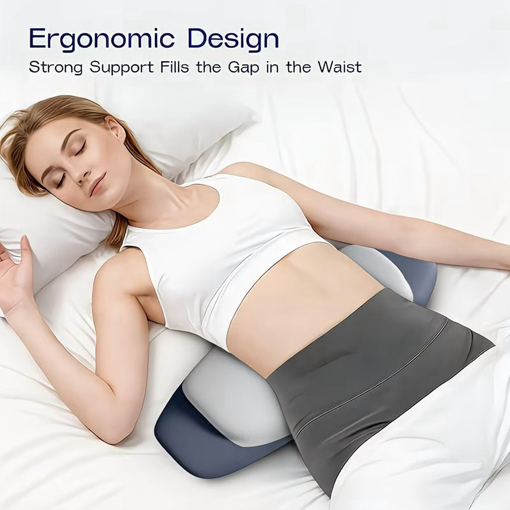 Lumbar Support Pillow for Bed, Memory Foam Ergonomic Lower Back Support Waist Pillow for Side Back and Stomach Sleepe... - Image 6