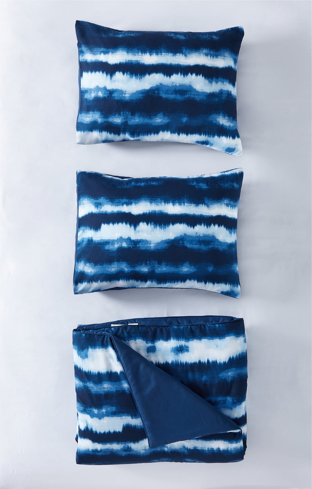 Tie Dye Navy 3 Piece Comforter Set, Full - Image 4