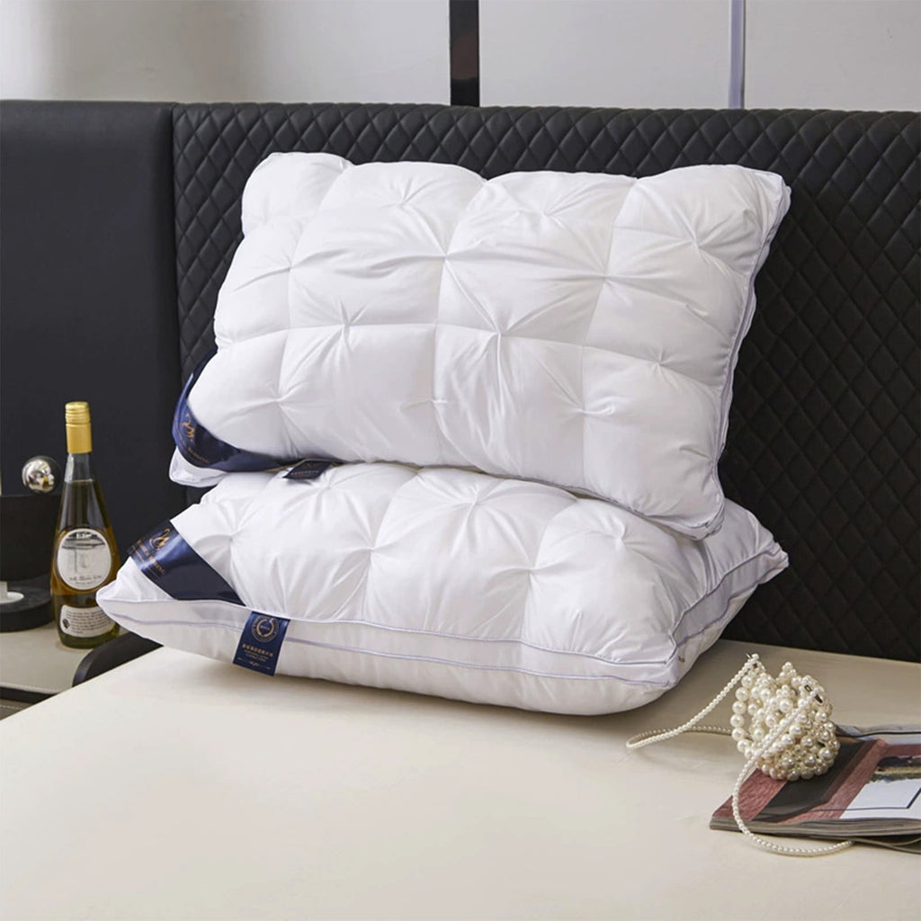 Goose Down Pillow and Feather Pillows for Neck/Back/Side Sleepers, Premium Soft Down Fill Standard Size Pillow for Sleeping, Hotel Bed Pillo - Image 4
