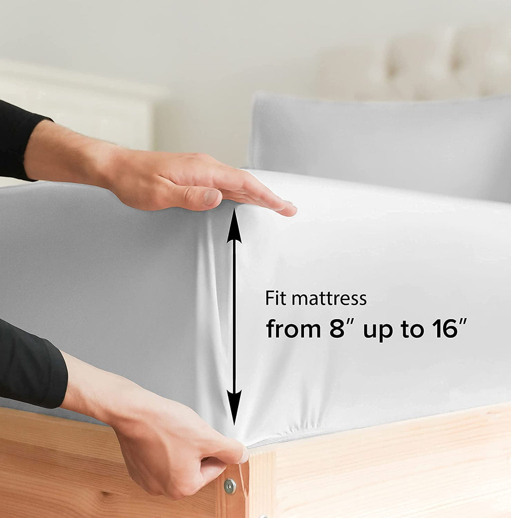 CGK Linens 6-Piece Breathable and Cooling Sheet Set With Extra Matching Pillowcases - King Size Bed Sheets Fits 8"-16... - Image 5