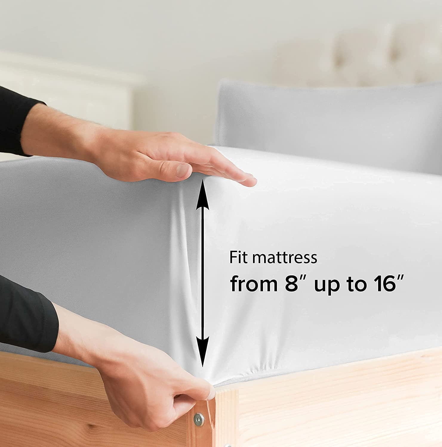 CGK Linens 6-Piece Breathable and Cooling Sheet Set With Extra Matching Pillowcases - King Size Bed Sheets Fits 8"-16... - Image 5