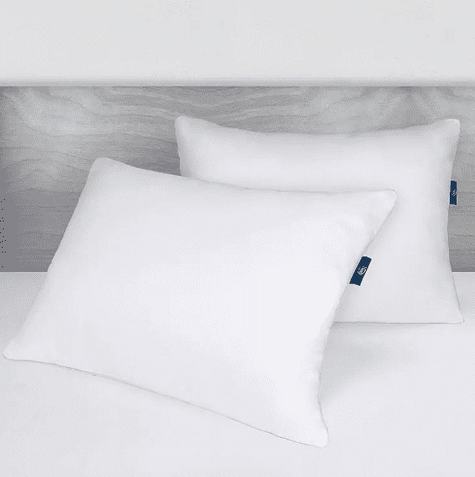 Queen Microfiber Polyester Bed Pillows Hypoallergenic (2 Count) - Image 2