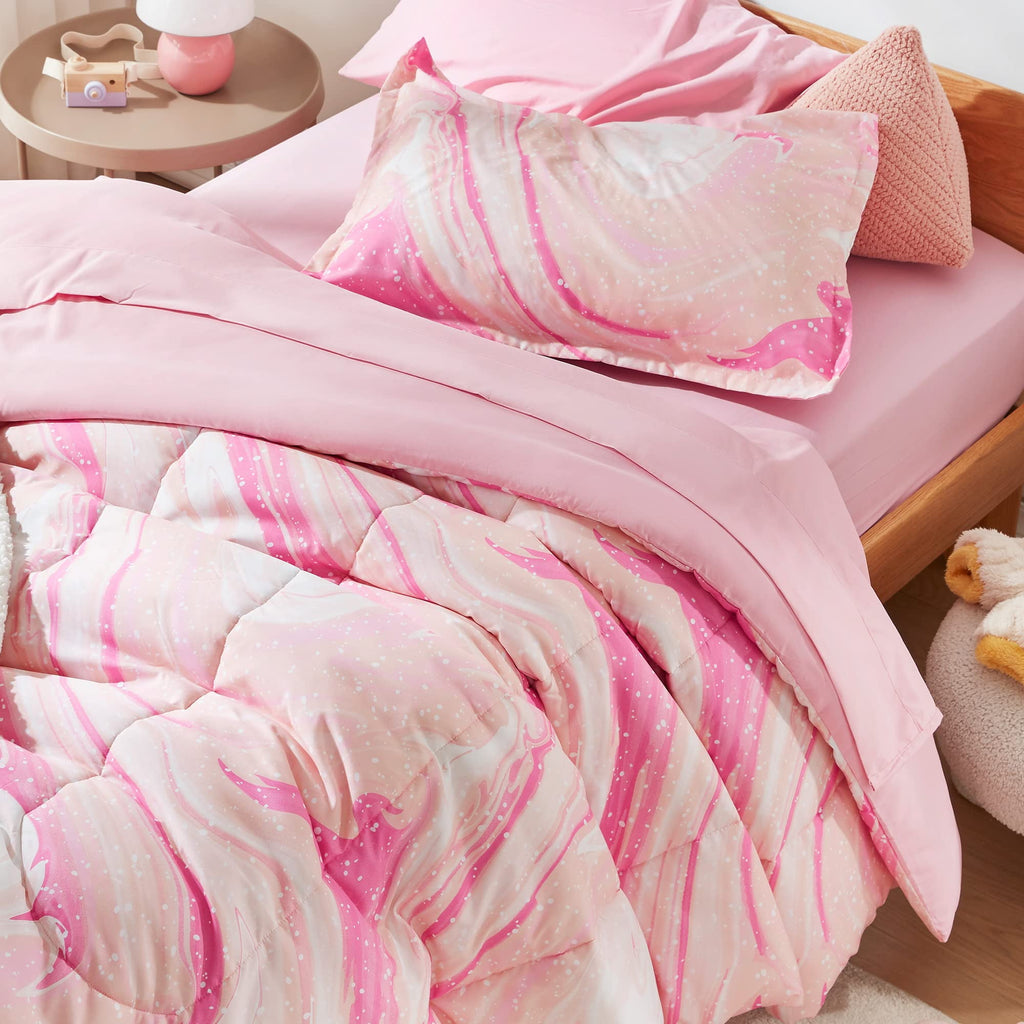 Kids Twin Bedding Comforter Set - 5 Pieces Super Cute & Soft Bedding Sets & Collections with Comforter, Sheet, Pillow... - Image 5